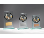 Glas Pokal Tennis FG012 - 15 cm / Transparent Schwarz