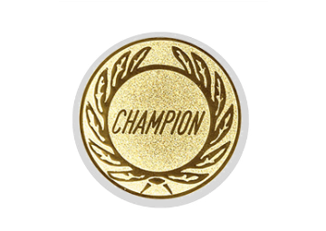 Glas Pokal 137-1 Schild & Emblem - Gold / 19 cm