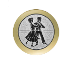 Glastrophäe Schild & Emblem - Blau Transparent / 20 cm