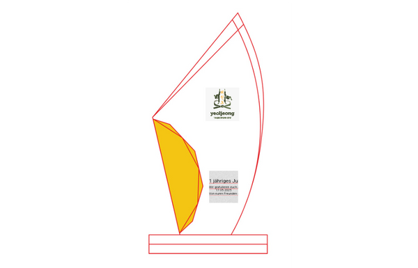 Jewel Award 73452 - Laser-Gravur / Gold / 23.5 cm