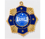 Medaille 9190 Ø 65mm - gold blau / 65 mm