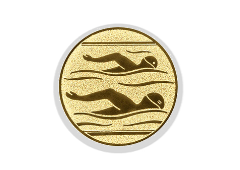 Glas Ständer W19x Schild & Emblem - 17.5 cm / Auswahl Blau