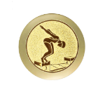 Glas Pokal 8808 blau Schild & Emblem - Transparent Blau / 20.5 cm