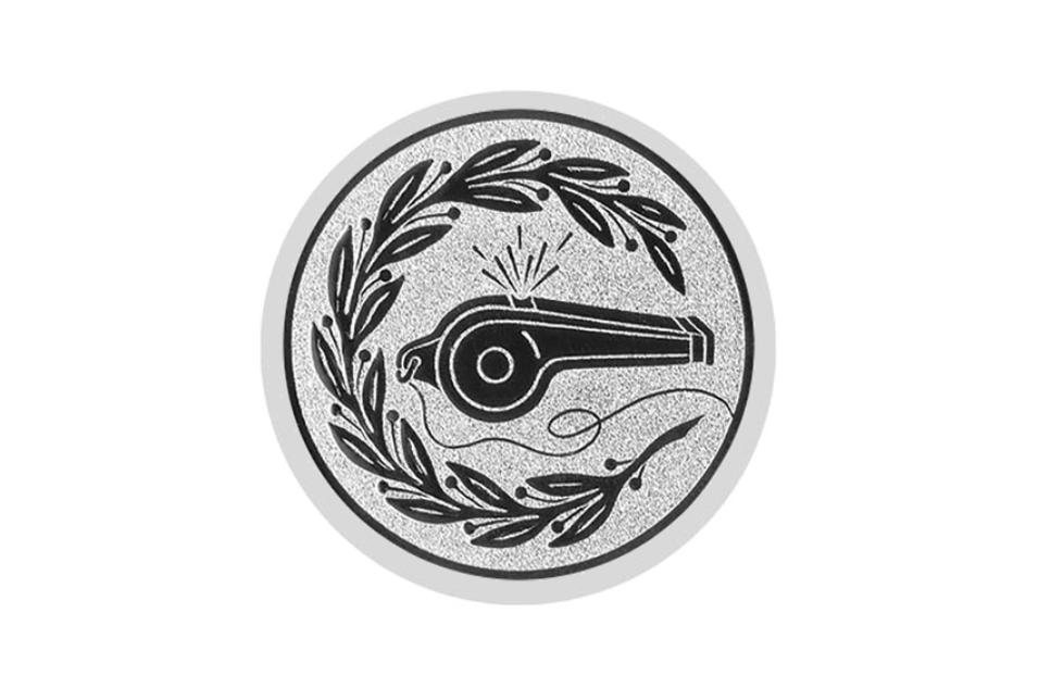 Glas Ständer W19x Schild & Emblem - 17.5 cm / Auswahl Weiß