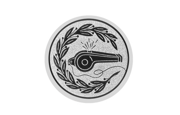 Glas Ständer W19x Schild & Emblem - 17.5 cm / Auswahl Weiß