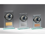 Glas Pokal Golf FG022 - 19 cm / Transparent Schwarz