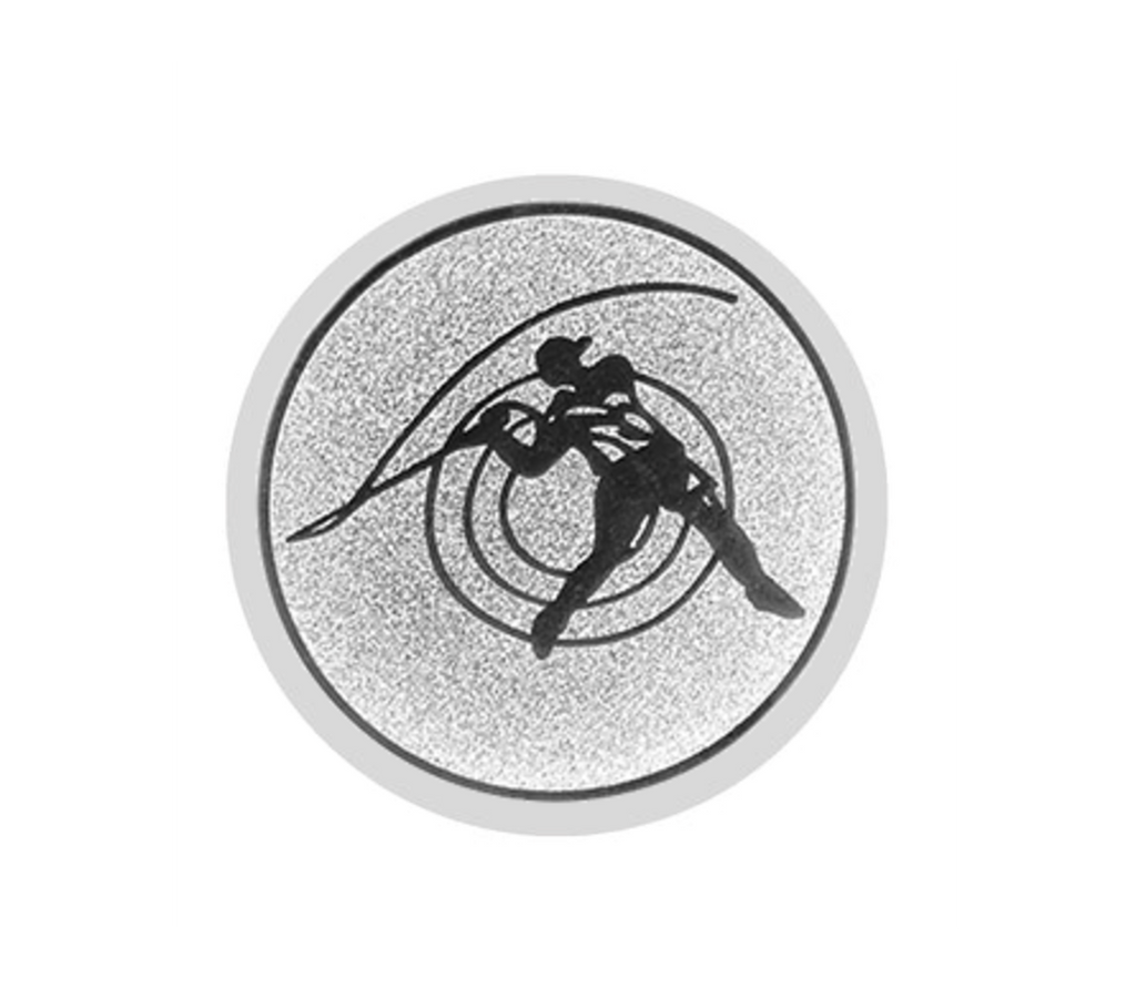 Wellenschliffpokal Schild & Emblem - Transparent / 20 cm