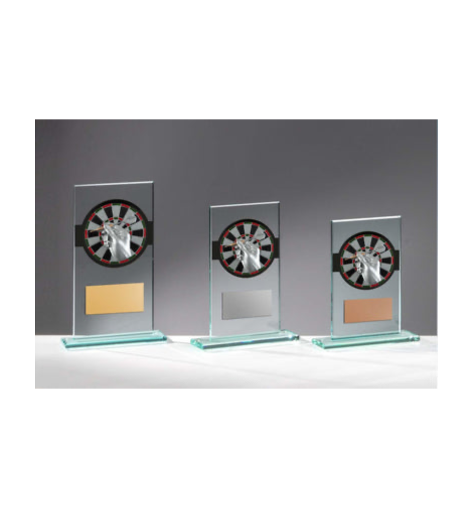 Glas Pokal Dart FG011 - 17 cm / Transparent Schwarz