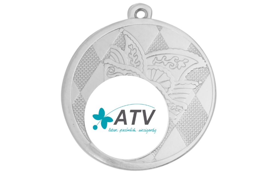 Karnevals Medaille D121 - 50 mm / Silber