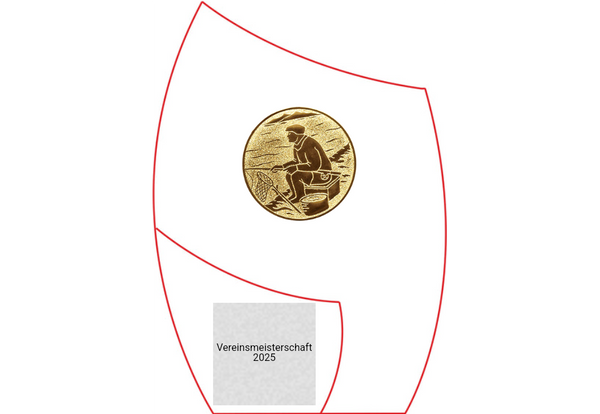 Glas Pokal Blau 8808-L - Transparent Blau / 16.5 cm / Laser-Gravur