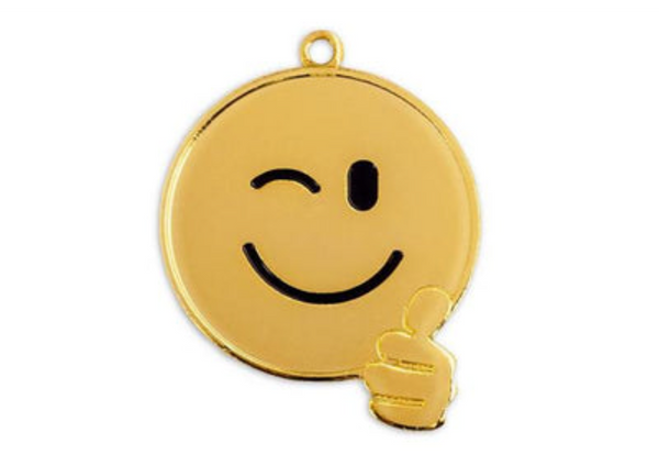 Medaille Funny Ø 50 mm - 50 mm / Gold