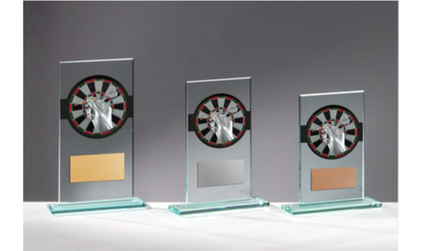 Glas Pokal Dart FG011 - 17 cm / Transparent Schwarz