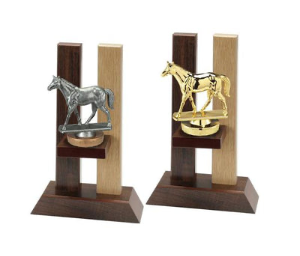 Holz Trophäe Pferd FX046/P046 - Auswahl Grau / 19 cm