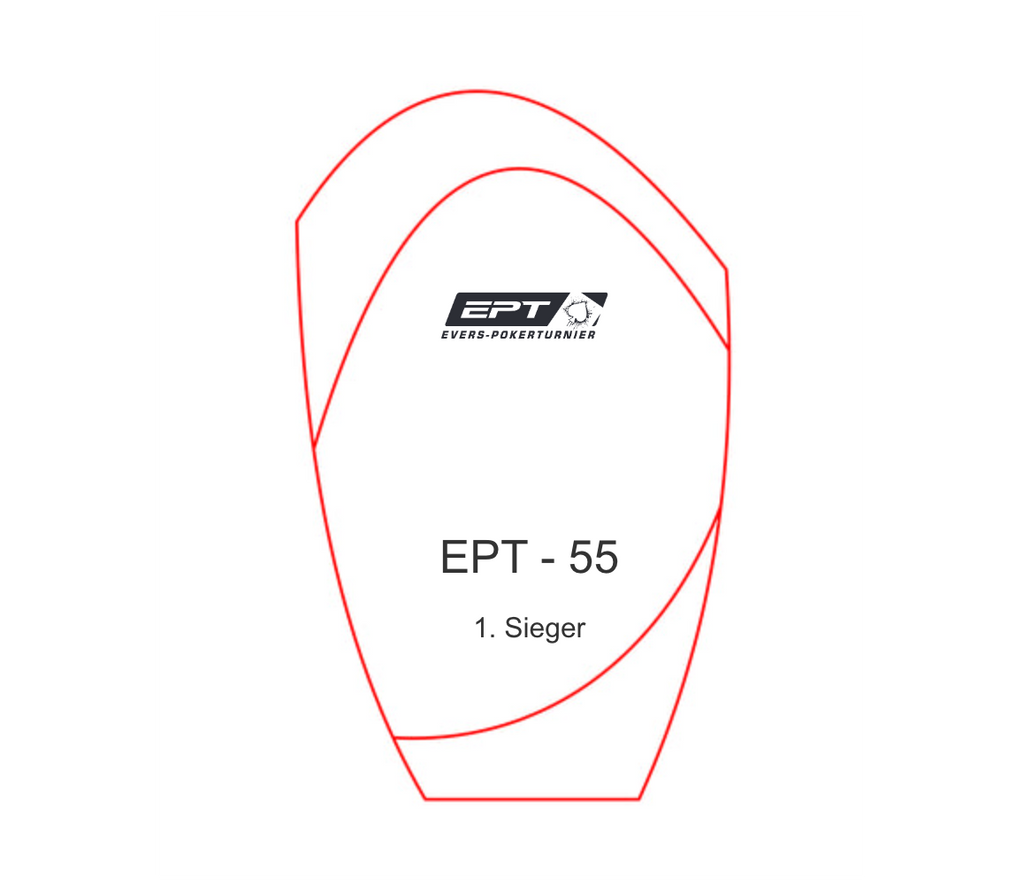 Glaspokal W55 rot - Rot/Transparent / 18.5 cm