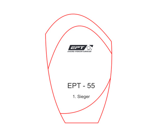 Glaspokal W55 rot - Rot/Transparent / 18.5 cm