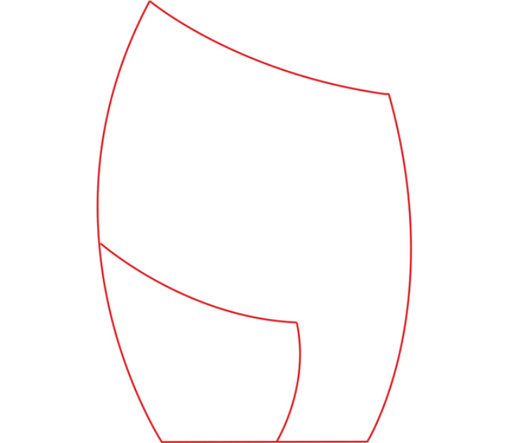 Glas Pokal Blau 8808-L - Transparent Blau / 20.5 cm / Laser-Gravur