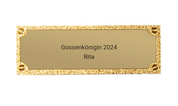 Gravurschild edel in Gold - Gold / 73 x 28 mm