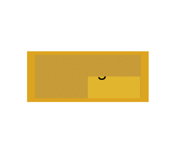 Gravurschild Gold selbstklebend - Gold / 60 x 25 mm