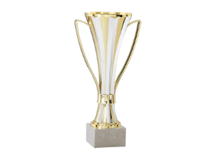 Pokal Serie 1331 - 22 cm / Gold Weiß