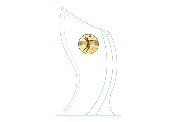 Emerald Potomac 79507 - Transparent / Grün / 23 cm / Laser-Gravur