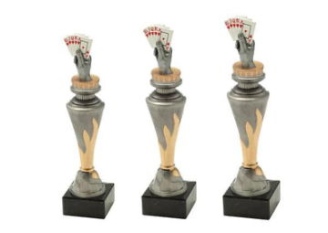 Pokalserie X151 Spielkarten - 27.5 cm / Silber Gold