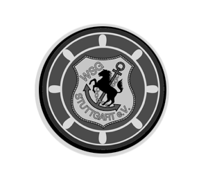 Glas Pokal 8805 blau Schild & Emblem - Silber Blau / 20 cm