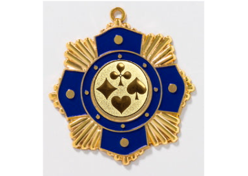 Medaille 9190 Ø 65mm - gold blau / 65 mm