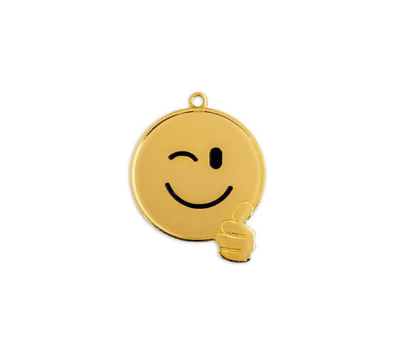 Medaille Funny Ø 50 mm - 50 mm / Gold