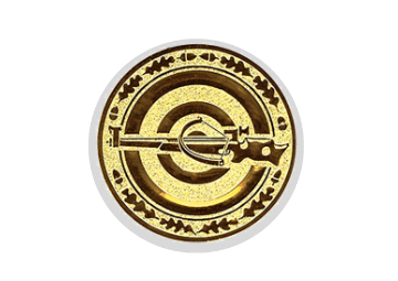 Glas Pokal 8805 blau Schild & Emblem - Silber Blau / 20 cm