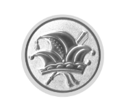 Glastrophäe 136-0 Schild & Emblem (B-Ware) - Blau Spiegelglas / 20 cm