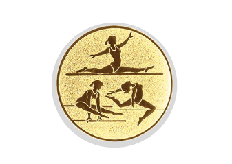 Glastrophäe 136-1 Schild & Emblem - Blau Spiegelglas / 15 cm