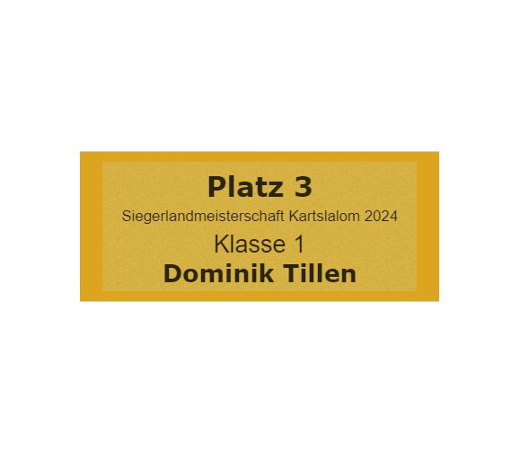 Gravurschild Gold selbstklebend - Gold / 60 x 25 mm