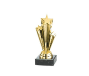 Mini Pokal Sternschnuppen 134-G - Gold / 11 cm