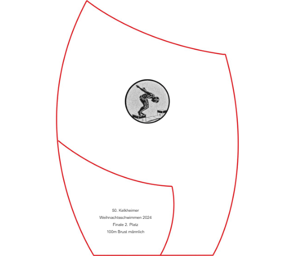 Glas Pokal 8808 Blau Lasergravur - Transparent Blau / 18.5 cm / Laser-Gravur