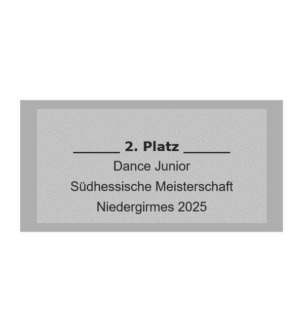 Gravurschild Silber selbstklebend - Silber / 50 x 25 mm