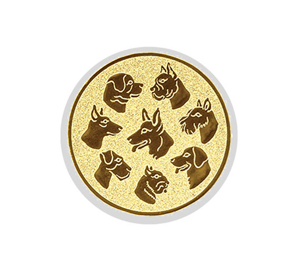 Glas Pokal 8805 blau Schild & Emblem - Silber Blau / 20 cm