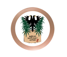 Glas Pokal 8805 blau Schild & Emblem - Silber Blau / 16 cm