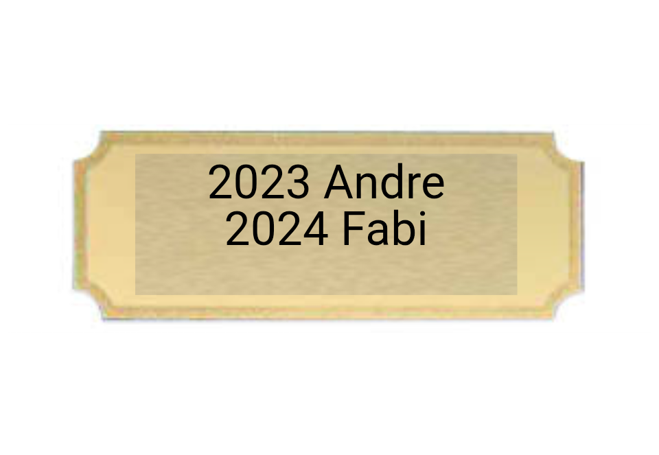 Gravurschilder mit Feinschliff - Gold / 73x27mm