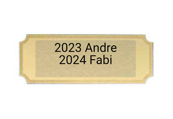 Gravurschilder mit Feinschliff - Gold / 73x27mm