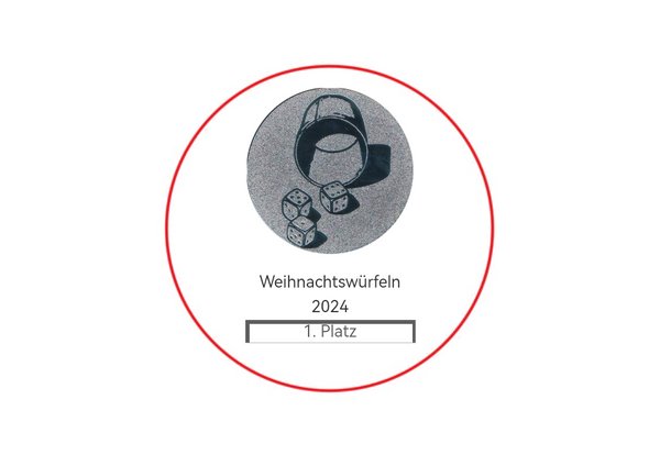 Holz Medaille "rund" aus Eiche - Eiche-Furnierholz / 55 mm / Farbdruck