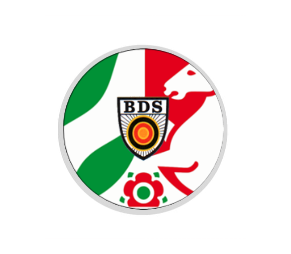 Glas Pokal 8805 blau Schild & Emblem - Silber Blau / 18 cm