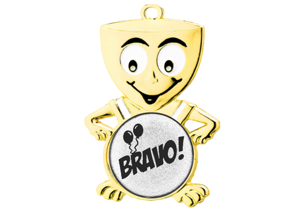 Kindermedaille Kid - Gold / 62x32x3 mm