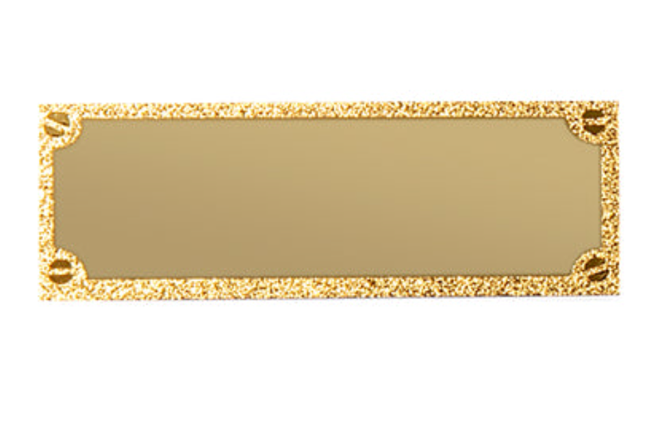 Gravurschild edel in Gold - Gold / 62 x 25 mm