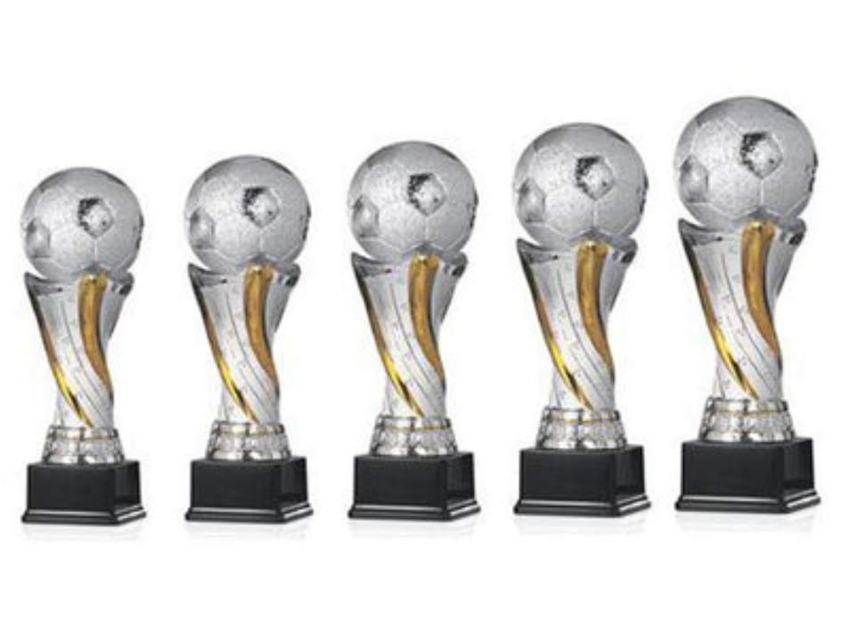 Fußball Pokal 85-3 - Silber Gold / 52 cm