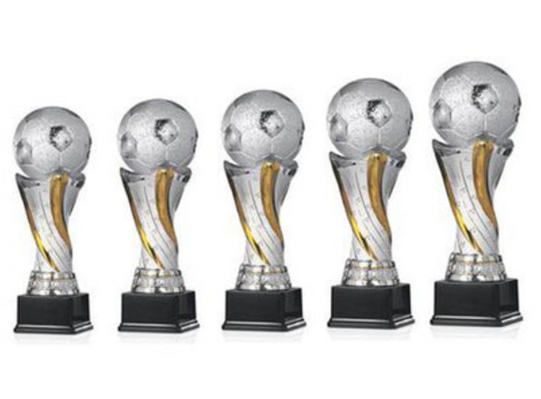 Fußball Pokal 85-3 - Silber Gold / 52 cm