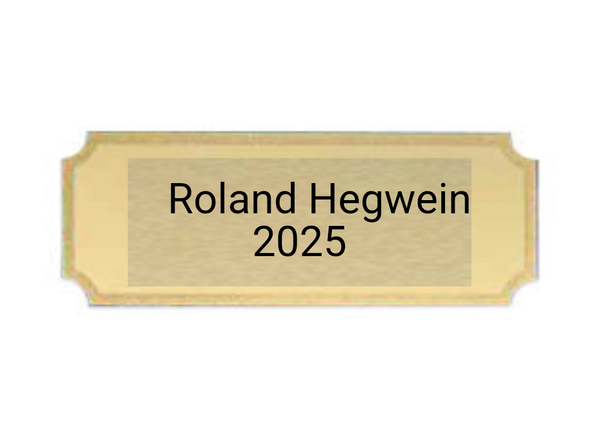 Gravurschilder mit Feinschliff - Gold / 40x15mm