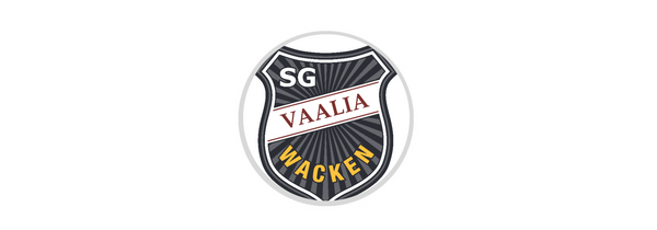 Glas Pokal 8805 blau Schild & Emblem - Silber Blau / 16 cm