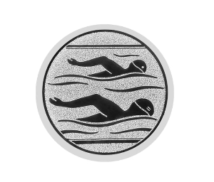 Glas Ständer W19x Schild & Emblem - 17.5 cm / Auswahl Blau