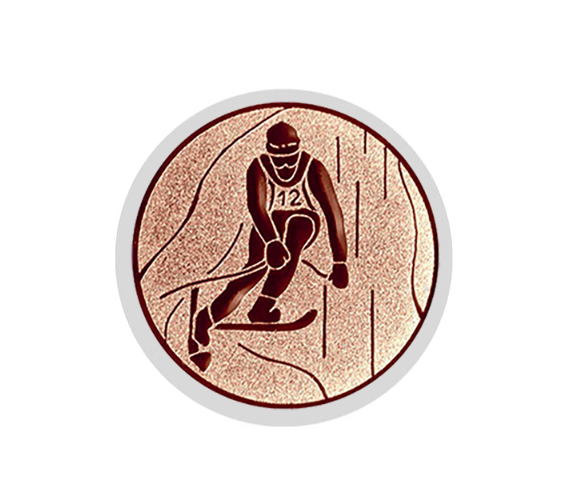 Glas Ständer W19x Schild & Emblem - 17.5 cm / Auswahl Weiß