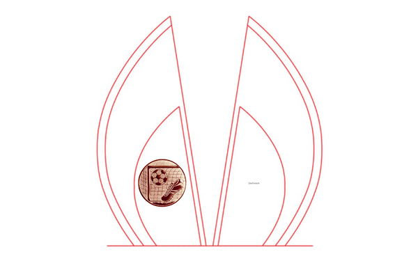 Indigo Ice Flight Award 73202 - Transparent Blau / 25 cm / Laser-Gravur